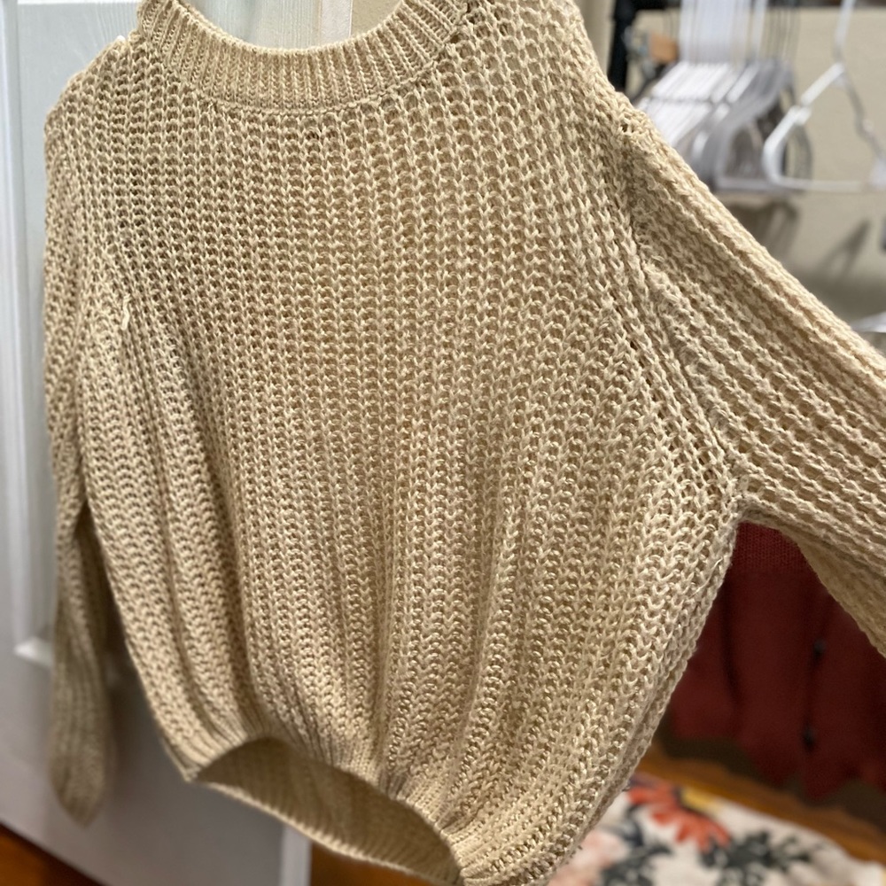 Knit sweater tan/beige